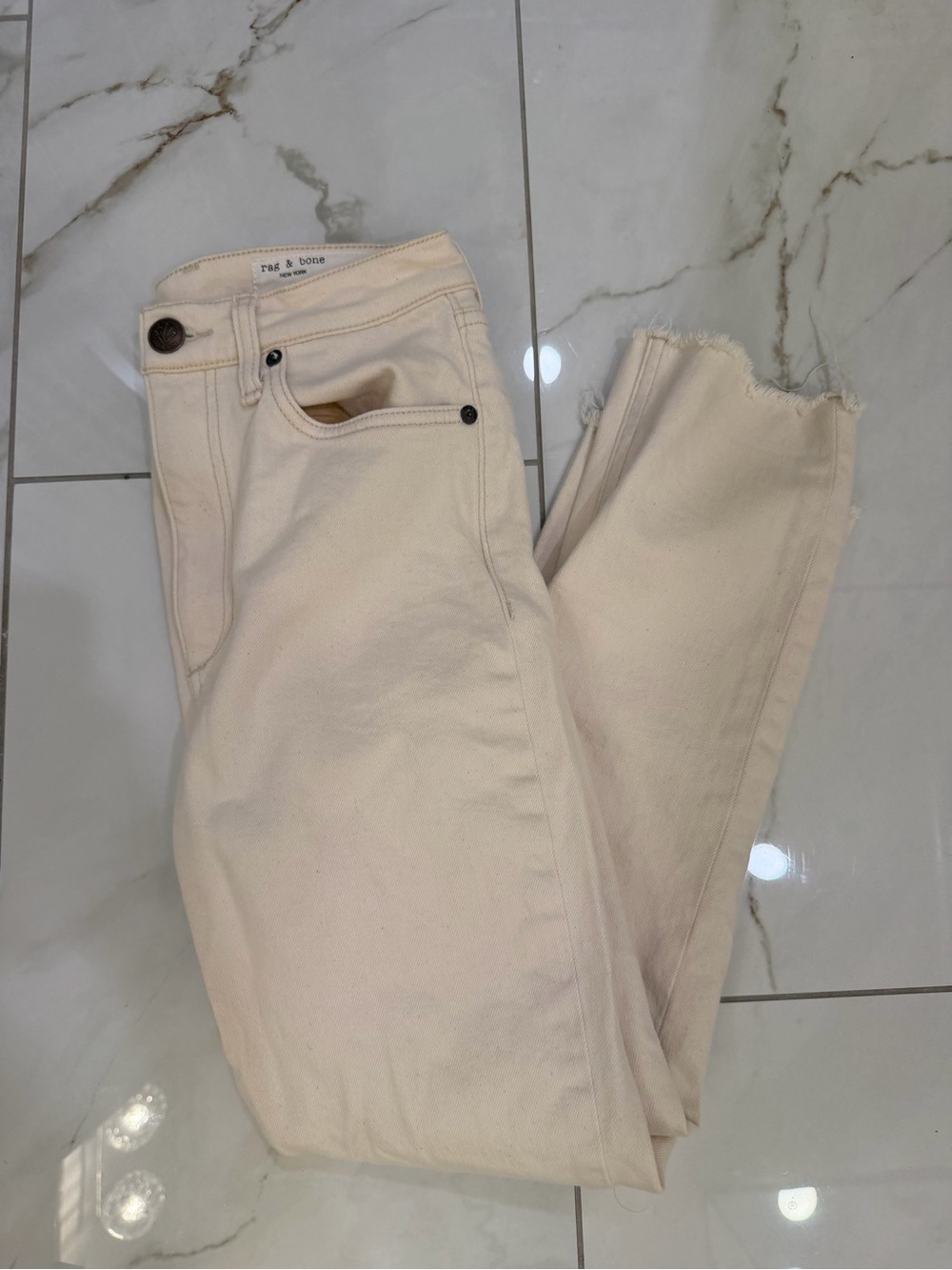 Rag and bone wren slim straight Cream Casual Denim Jeans size 25